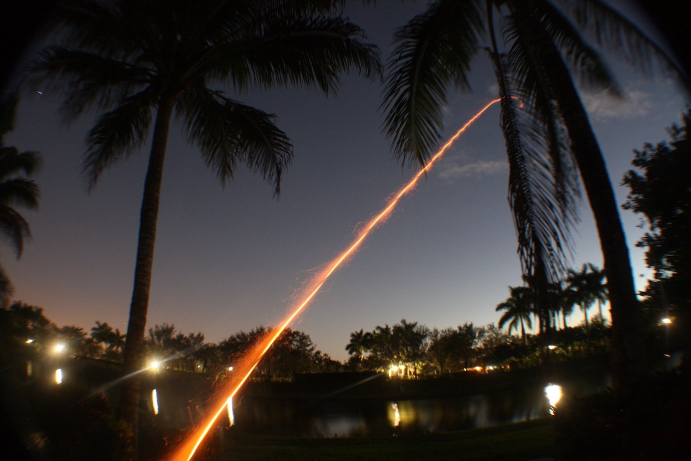 Rocket Candy launch long exposure