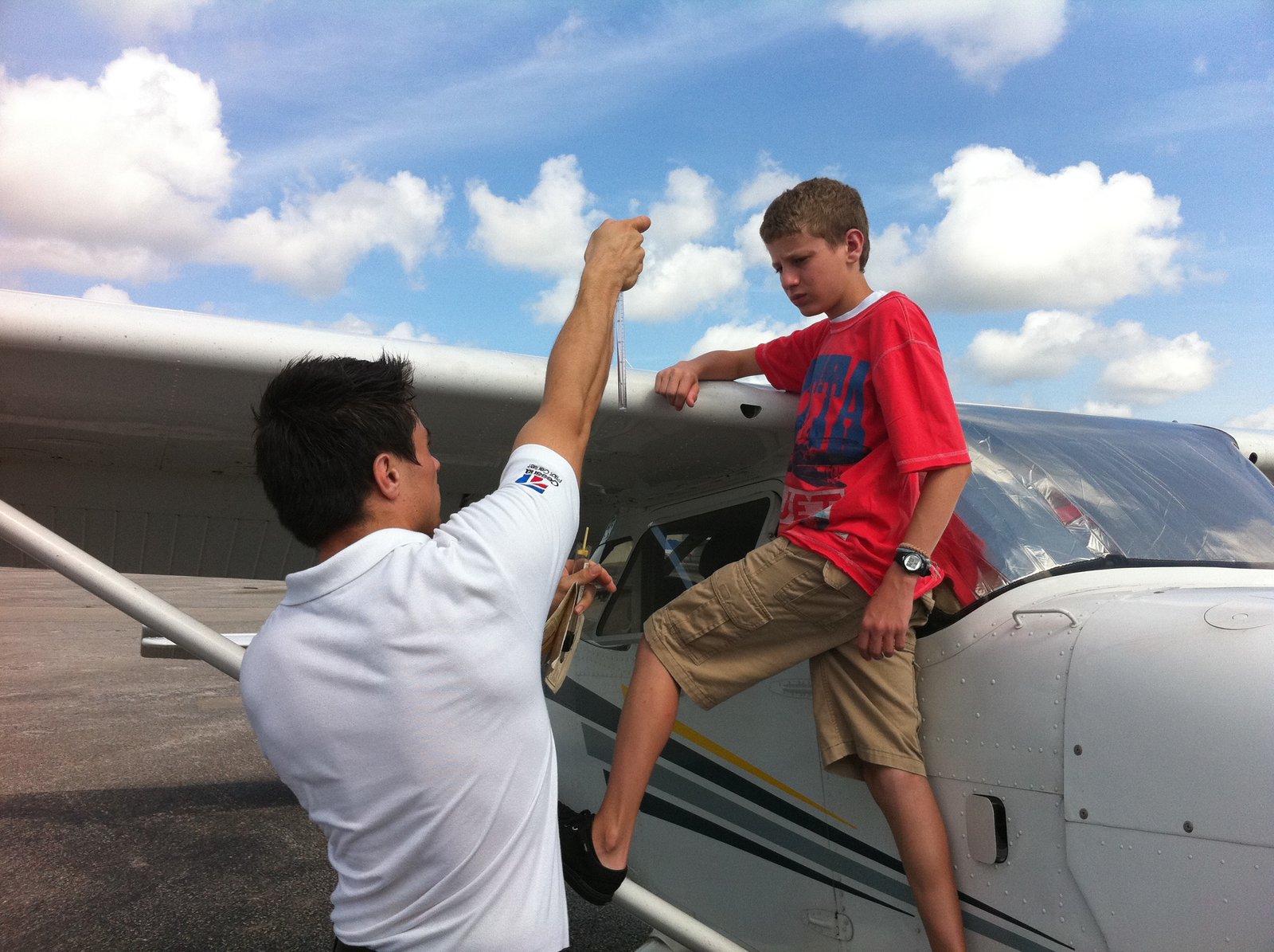 Learning to fly a real airplane