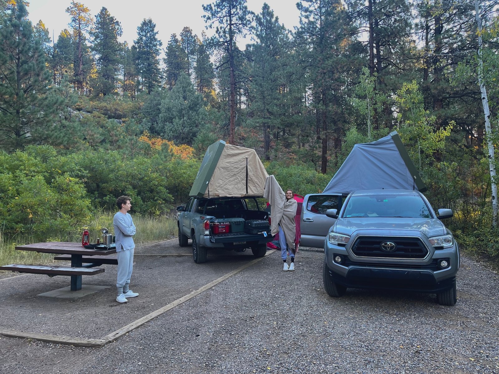 Rooftop tent in Colorado
